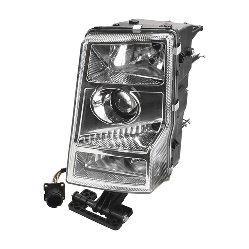 FAROL PRINCIPAL DE LÂMPADA E CHICOTE COM CONECTOR DE 9 VIAS REDONDO DO VOLVO LADO ESQUERDO - FARO21A-E-DIP