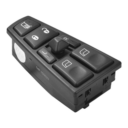 INTERRUPTOR DE ACIONAMENTO DO VIDRO ELÉTRICO COM TRAVA ELÉTRICA DESEMBAÇADOR E CONTROLE DOS RETROVISORES DO VOLVO LADO ESQUERDO - INTE05A-DIP