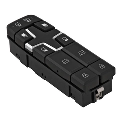 INTERRUPTOR DE ACIONAMENTO DO VIDRO ELÉTRICO COM CONTROLE DOS RETROVISORES DESEMBAÇADOR E TRAVA ELÉTRICA DO VOLVO LADO ESQUERDO - INTE26A-DIP