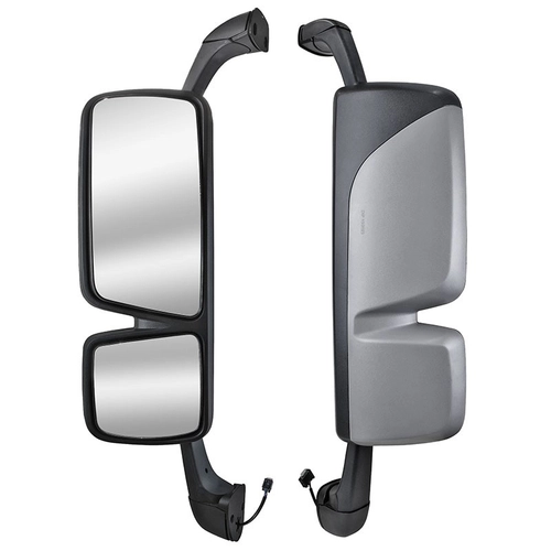 RETROVISOR DE MANOBRA ELÉTRICO COM RETROVISOR AUXILIAR E DESEMBAÇADOR NA COR CINZA DO MERCEDES BENZ LADO ESQUERDO - RETR27A-E-DIP