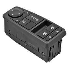 INTERRUPTOR DE ACIONAMENTO DO VIDRO ELÉTRICO COM CONTROLE DOS RETROVISORES DESEMBAÇADOR E TRAVA ELÉTRICA DO MAN LADO ESQUERDO - INTE29A-DIP
