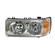 FAROL PRINCIPAL DE LÂMPADA PARA CONECTOR DE 5 VIAS DO DAF LADO ESQUERDO - FARO62A-E-DIP