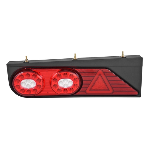 LANTERNA TRASEIRA COMPLETA DE LED DA RANDON PARA CONECTOR DE 5 VIAS E COM TRIÂNGULO DE LED DO LADO ESQUERDO - LANT188A-E-DIP