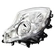 FAROL PRINCIPAL COMPLETO COM LUZ DIURNA CONECTOR DE 6 VIAS E COM SETA SEPARADA DO MERCEDES BENZ LADO ESQUERDO - FARO90A-E-DIP