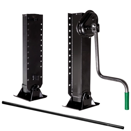 PÉ MECÂNICO DE APOIO DE BITREM DE 28 TONELADAS COM BARRA E SEM EXTENSOR COM ALTURA FECHADO DE 920MM - PEME02B-DIP