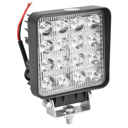 FAROL AUXILIAR DE 4X3" UNIVERSAL COM 16 LEDS E FIO DE 2 VIAS QUADRADO - FARO53A-DIP