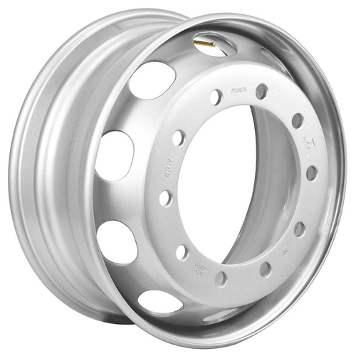 RODA DE AÇO SEM CÂMARA A DISCO DE 8.25X22.5 ESPESSURA DA CHAPA CENTRAL DE 13,00MM PARA PNEU 295 COM BICO - RODA01Q-DIP