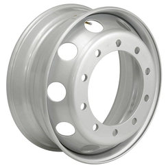 RODA DE AÇO SEM CÂMARA A DISCO DE 7.5X22.5 ESPESSURA DA CHAPA CENTRAL DE 13,00MM PARA PNEU 275 COM BICO - RODA04F-DIP