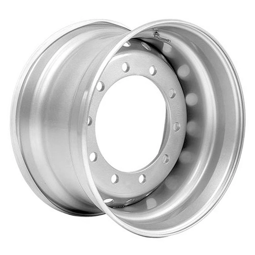 RODA DE AÇO SEM CÂMARA A DISCO 11.75X22.5 MODELO SINGLE PARA PNEU 385 COM BICO - RODA08A-DIP