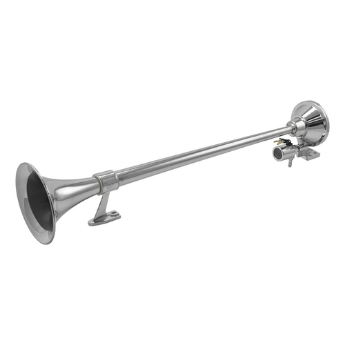BUZINA PARA CAMINHÕES MARÍTIMA COM 01 CORNETA DE 740MM BIVOLT E CROMADA - BUZI08-DIP
