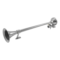 BUZINA PARA CAMINHÕES MARÍTIMA COM 01 CORNETA DE 740MM BIVOLT E CROMADA - BUZI08-DIP