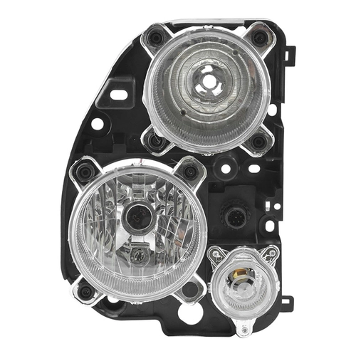 FAROL PRINCIPAL DE LÂMPADA SEM MOLDURA EXTERNA COM DIRECIONAL DO MERCEDES BENZ LADO ESQUERDO - FARO58A-E-DIP
