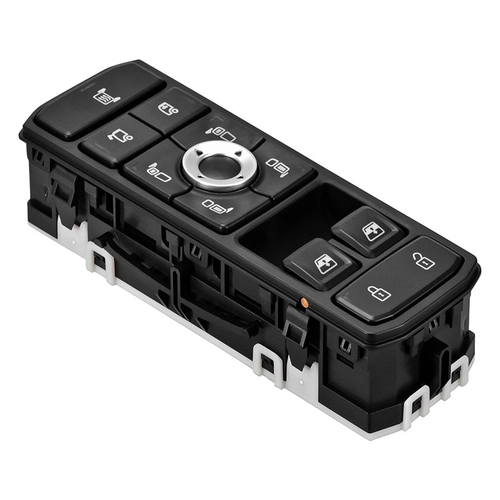 INTERRUPTOR DE ACIONAMENTO DE VIDRO TRAVA ELÉTRICA DAS PORTAS DESEMBAÇADOR E CONTROLE DOS RETROVISORES DO SCANIA LADO ESQUERDO - INTE42A-DIP