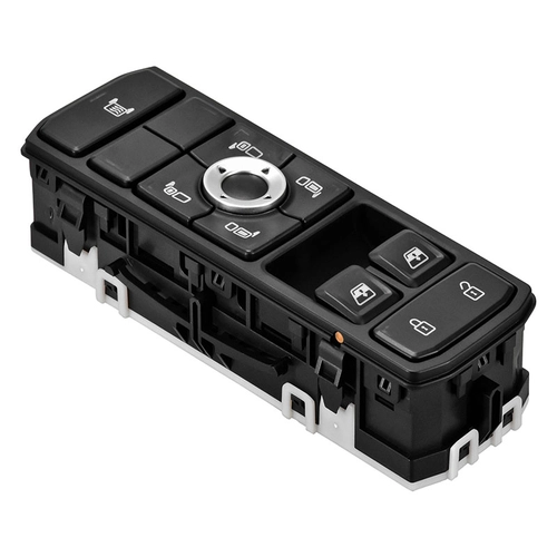 INTERRUPTOR DE ACIONAMENTO DE VIDRO TRAVA ELÉTRICA DAS PORTAS DESEMBAÇADOR E CONTROLE DOS RETROVISORES DO SCANIA LADO ESQUERDO - INTE43A-DIP