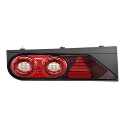 LANTERNA TRASEIRA COMPLETA DE LED DA RANDON COM CONECTOR DE 5 VIAS E TRIÂNGULO REFLETIVO DO LADO ESQUERDO - LANT188B-E-DIP