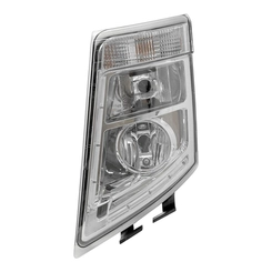 FAROL PRINCIPAL COMPLETO PISCA E FAROL DE LÂMPADA COM DRL DE LED E DE 6 VIAS SEM LENTE ÓPTICA DO VOLVO LADO ESQUERDO - FARO40G-E-DIP