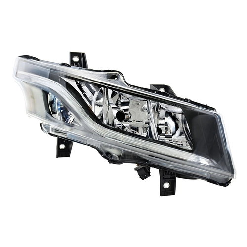 FAROL PRINCIPAL DE LÂMPADA COM REGULAGEM DE ALTURA MANUAL E LUZ DIURNA SEM MÓDULO PARA CONECTOR DE 4 VIAS DO IVECO LADO DIREITO - FARO145-D-DIP
