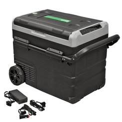 GELADEIRA PORTÁTIL COM RODAS DUAL ZONE DE 45 LITROS BIVOLT COM FONTE CONVERSORA DE TENSÃO 100 E 240V - GELA30-DIP