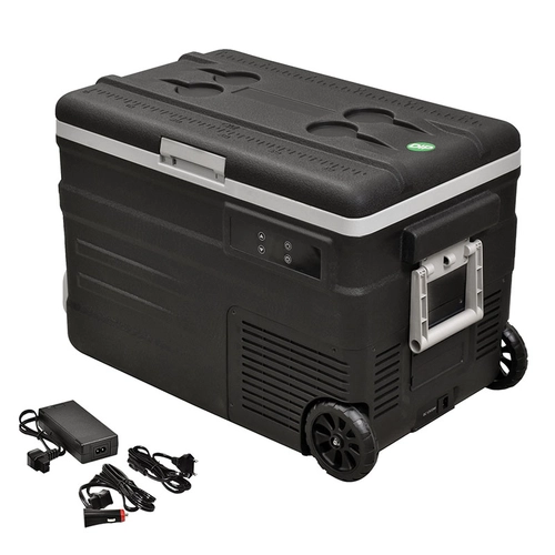 GELADEIRA PORTÁTIL COM RODAS E BLUETOOTH DE 45 LITROS BIVOLT COM FONTE CONVERSORA DE TENSÃO 100 E 240V - GELA34-DIP