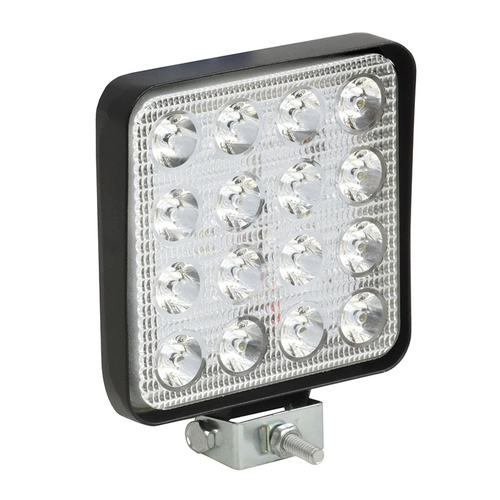 FAROL AUXILIAR SLIM DE 4X3" UNIVERSAL COM 16 LEDS E FIO DE 2 VIAS QUADRADO - FARO53-DIP