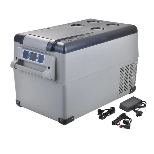 GELADEIRA PORTÁTIL COM BLUETOOTH DE 35 LITROS BIVOLT COM FONTE CONVERSORA DE TENSÃO 100 E 240V - GELA08B-DIP