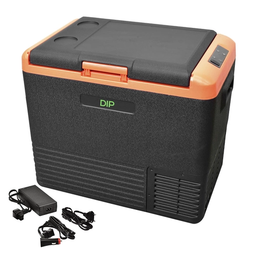 GELADEIRA PORTÁTIL COM BLUETOOTH DE 50 LITROS BIVOLT COM FONTE CONVERSORA DE TENSÃO 100 E 240V - GELA33-DIP