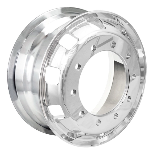RODA DE ALUMÍNIO SEM CÂMARA A DISCO 8.25X22.5 DE VENTILAÇÃO SPEEDLINE PARA PNEU 275 E 295 COM BICO INTERNO E EXTERNO POLIDA BORDA LARGA - RODA10-AL-DI