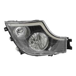 FAROL PRINCIPAL COMPLETO COM LUZ DIURNA JUNTO COM A SETA E CONECTOR DE 6 VIAS DO MERCEDES BENZ LADO DIREITO - FARO149-D-DIP