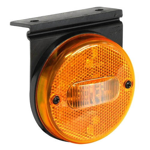 LANTERNA LATERAL AMARELA FLEXÍVEL DAS CARRETAS GUERRA DE LED COM CONECTOR DE MODELO "T" - LANT09-AM-LED