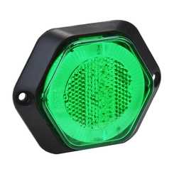 LANTERNA LATERAL VERDE UNIVERSAL DE LED BIVOLT COM GUIA DE LUZ E CONECTOR DE 2 VIAS - LANT245-VD-LED