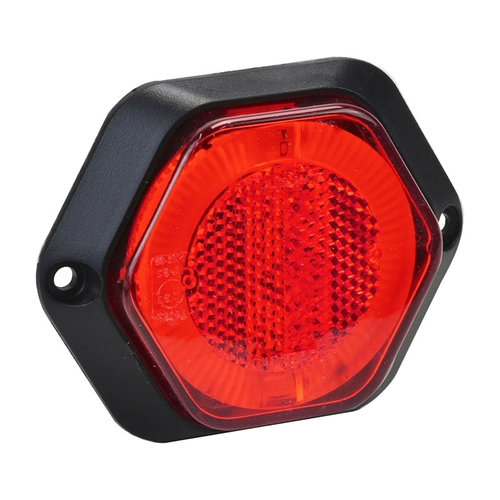 LANTERNA LATERAL VERMELHA UNIVERSAL DE LED BIVOLT COM GUIA DE LUZ PARA CONECTOR DE 2 VIAS - LANT245-VM-LED