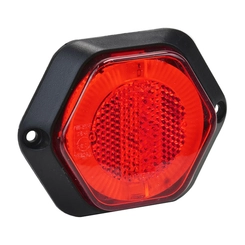 LANTERNA LATERAL VERMELHA UNIVERSAL DE LED BIVOLT COM GUIA DE LUZ E CONECTOR DE 2 VIAS - LANT245-VM-LED