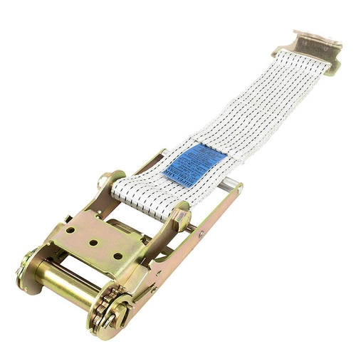 CATRACA PARA CINTA DE AMARRAÇÃO BRANCA PARA 10 TONELADAS DE 0,50M X 100MM COM GANCHO PATOLA - CATR06F-BR