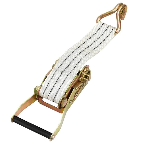 CATRACA PARA CINTA DE AMARRAÇÃO BRANCA PARA 3 TONELADAS DE 0,30M X 50MM COM GANCHO J - CATR09C-BR