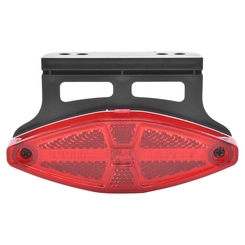 LANTERNA LATERAL VERMELHA UNIVERSAL COM GUIA DE LUZ RETROREFLETOR SUPORTE LED E CONECTOR DE 2 VIAS - LANT260-VM-LED