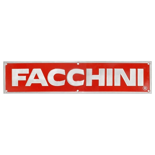 PLACA DE ALUMÍNIO GRANDE DA FACCHINI DE 600X130MM - VERMELHO/PRATA - PLAC08