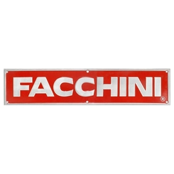 PLACA DE ALUMÍNIO GRANDE DA FACCHINI DE 600X130MM - VERMELHO/PRATA - PLAC08