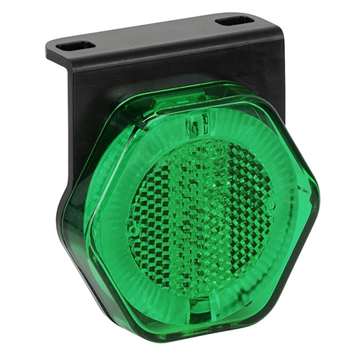 LANTERNA LATERAL VERDE UNIVERSAL COM GUIA DE LUZ SUPORTE DE LED BIVOLT PARA CONECTOR DE 2 VIAS - LANT187-VD-LED