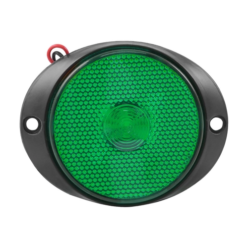 LANTERNA VERDE DO PEITO DAS CARRETAS DE LED COM SUPORTE E FIO DE 2 VIAS - LANT84-VD-LED