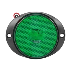 LANTERNA VERDE DO PEITO DAS CARRETAS DE LED COM SUPORTE E FIO DE 2 VIAS - LANT84-VD-LED