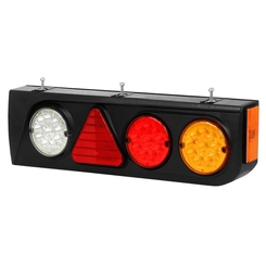 LANTERNA TRASEIRA COMPLETA DAS CARRETAS LIBRELATO DE LED 24V SEM ABA COM TRIÂNGULO E CHICOTE DE 5 VIAS DO LADO DIREITO - LANT89-D
