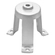 FLANGE DE RODOAR PARA TRAÇÃO MODELO TRIPÉ COM 03 FUROS E FORMATO EM "U" DO VOLVO - RODO58B