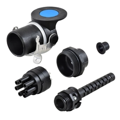 TOMADA ELÉTRICA PARA ENGATE REDONDA COM 7 POLOS MACHO E PROLONGADOR PARA SISTEMA ABS - TOMA07B