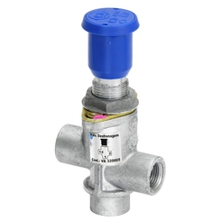 VÁLVULA DE ACIONAMENTO PUSH PULL AZUL DE DESFRENAGEM COM ROSCA DE M16X1,5MM - VALV41