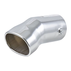 PONTEIRA CURVA CROMADA DO ESCAPAMENTO COM 4" DE 230MM COM SAÍDA OVAL - PONT18