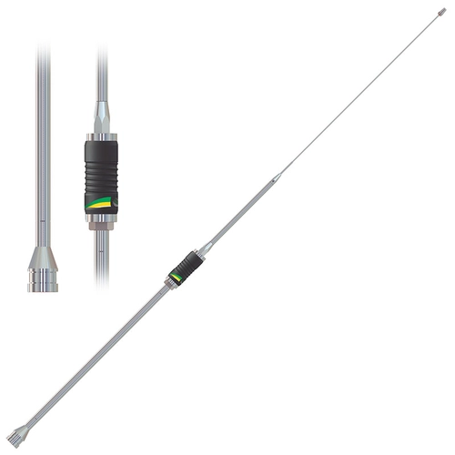 ANTENA PX ARGENTINA CANARINHO COM 1/4 DE ONDA E 1,76M DE ALTURA MÁXIMA COM PROLONGADOR E BOBINA CENTRAL - ANTE11A