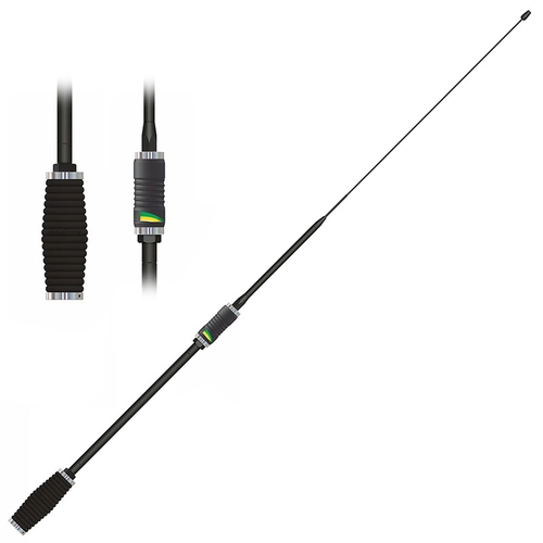 ANTENA PX VIÚVA NEGRA CANARINHO COM 1/4 DE ONDA E 1,84M SEM PROLONGADOR COM BASE ESPECIAL MAX E BOBINA CENTRAL - ANTE08A