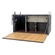 CAIXA DE COZINHA DE MADEIRA DE 1160MM X 640MM X 640MM COM 02 GAVETAS SUPORTE DE FIXAÇÃO E ACABAMENTO MADEIRADO - CXCO20
