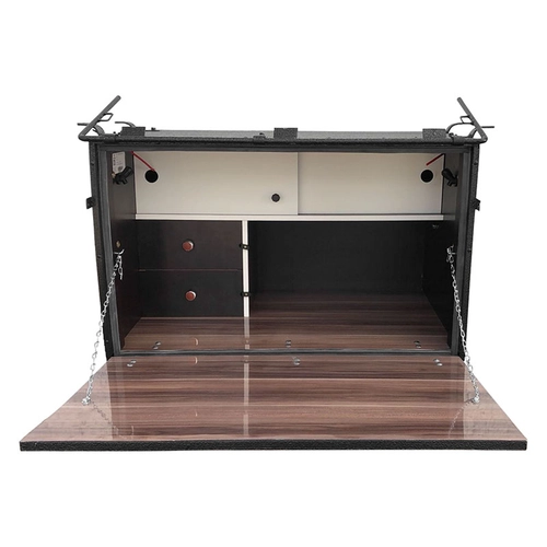 CAIXA DE COZINHA DE MADEIRA DE 1005MM X 565MM X 613MM COM 02 GAVETAS SUPORTE DE FIXAÇÃO E ACABAMENTO MADEIRADO - CXCO15B