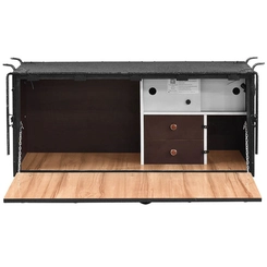 CAIXA DE COZINHA DE MADEIRA DE 1234MM X 515MM X 494MM COM 02 GAVETAS SUPORTE DE FIXAÇÃO E ACABAMENTO MADEIRADO - CXCO16